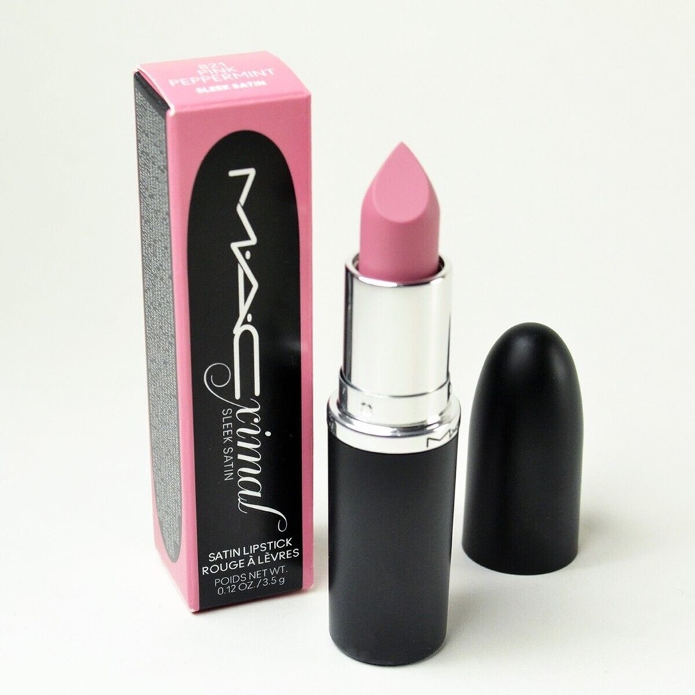 New! MAC Cosmetics MACximal Sleek Satin lipstick PINK PEPPERMINT